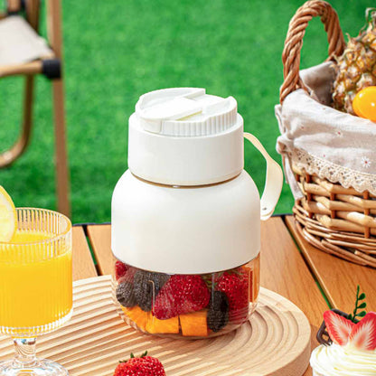 Electric juicer, portable juicer cup with straw