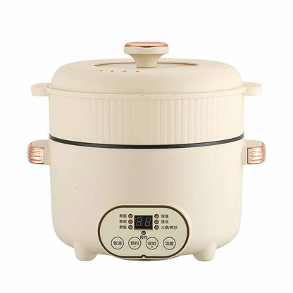 Electric steamer, dual power multifunctional rice cooker with overheat protection