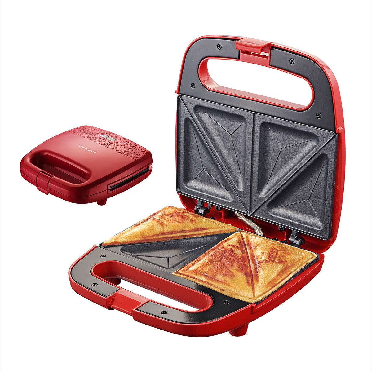  Electric Panini Press Grill and Sandwich Maker, Healthy Ceramic Nonstick Plates-Ecoappstore