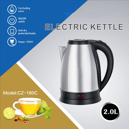 Upgraded electric kettle, BPA-free 2-liter stainless steel tea kettle