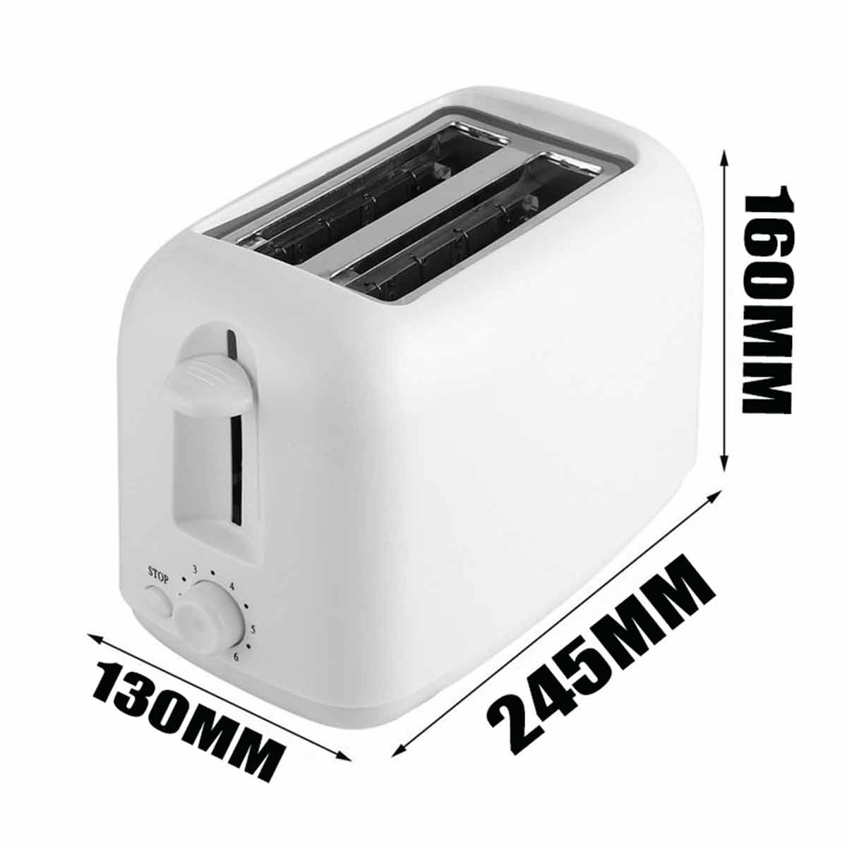 Retro Toaster, 2 Slice Bread Toaster, 6 Functions-Ecoappstore