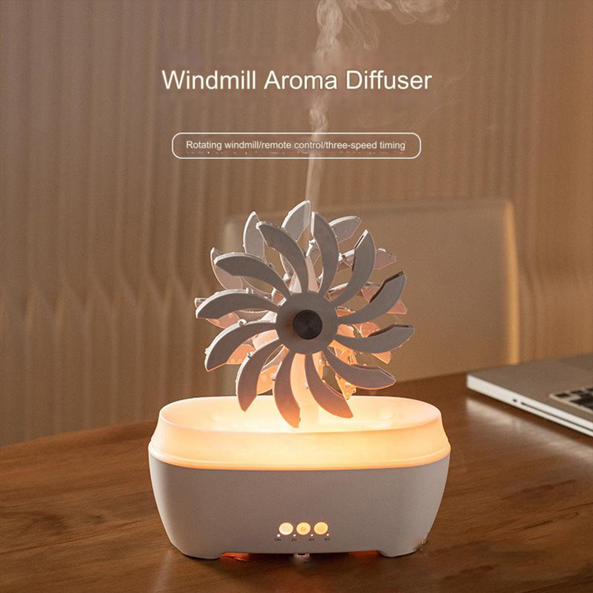 Humidifier Water Drops, 7 Color Night Rain Diffuser-Ecoappstore