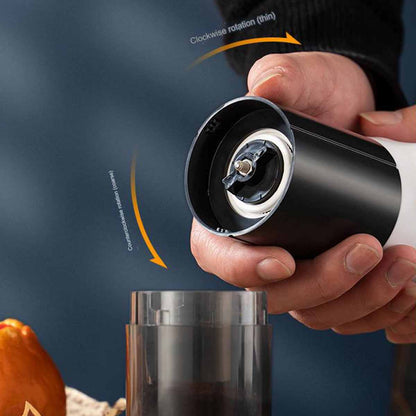 Portable electric coffee bean grinder with adjustable fine to coarse settings-Ecoappstore