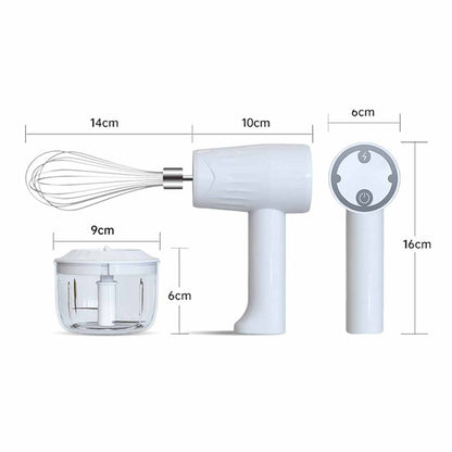 New 2-in-1 mini electric egg beater with garlic chopper, Multi-functional Blender-Ecoappstore