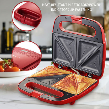  Electric Panini Press Grill and Sandwich Maker, Healthy Ceramic Nonstick Plates-Ecoappstore