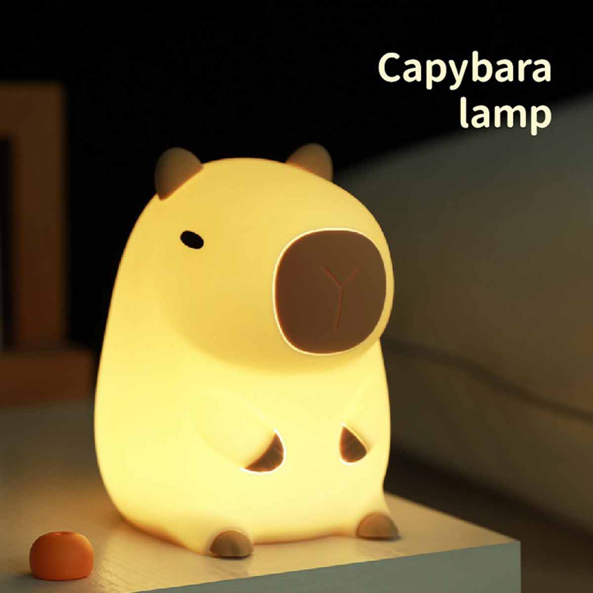 Silicone Capybara Night Light, Portable USB Rechargeable Capybara Touch Light