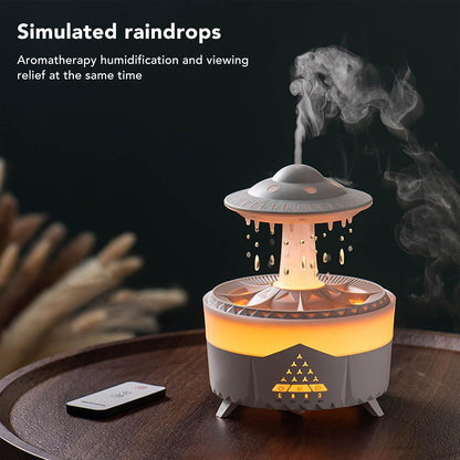 Humidifier Water Drops, 7 Color Night Rain Diffuser-Ecoappstore