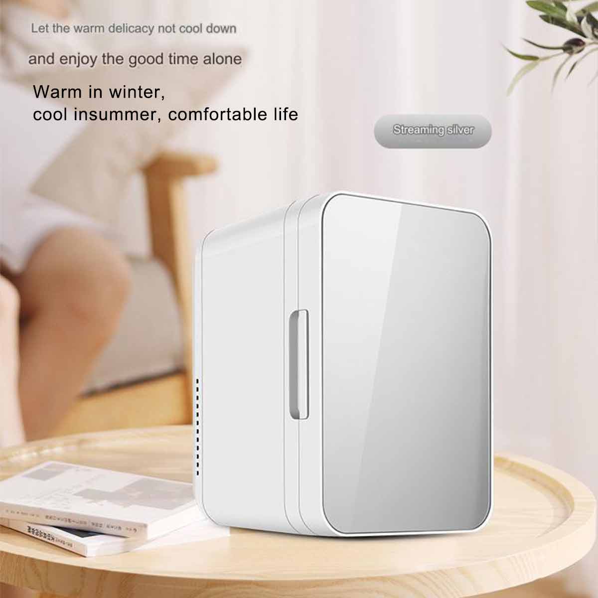 Mini fridge, small refrigerator with removable shelves-Ecoappstore