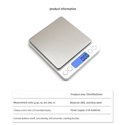 500g 0.01g Food Scale High Precision Kitchen Scale