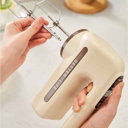 Home Cordless Electric Hand Mixer, 5 Speeds, with Stainless Steel Beaters-Ecoappstore