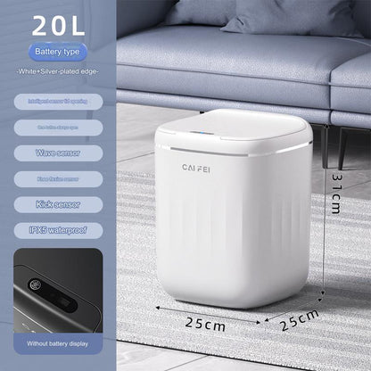 Garbage can, automatic sensor trash can, living room kitchen storage bin