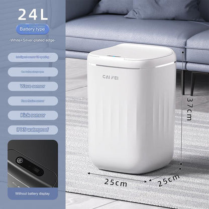 Garbage can, automatic sensor trash can, living room kitchen storage bin